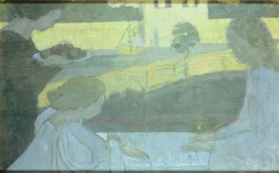 Martha and Mary (first version on the verso of the finished painting, 1896) by Maurice Denis